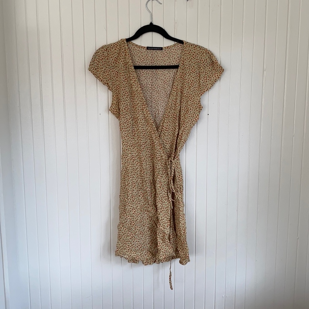 Brandy Melville floral wrap minidress